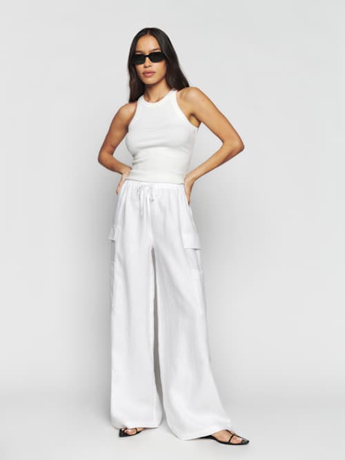 Petites Ethan Linen Pant