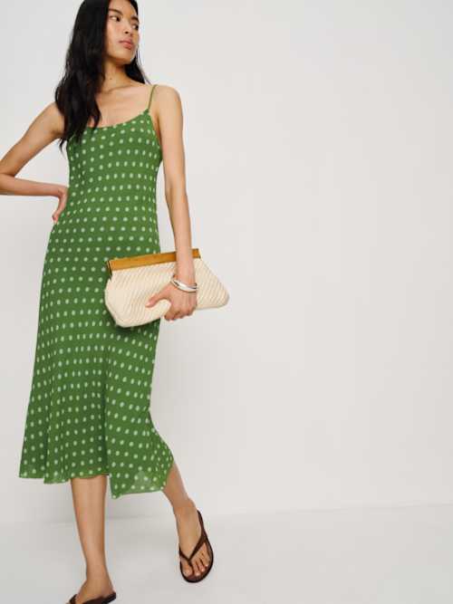 reformation emerick sleeveless midi dress Reformation Emerick Floral Slip Midi Dress