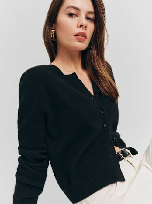 Clara Cashmere Crew Cardigan