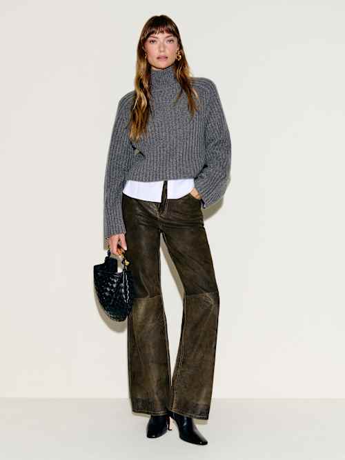 Veda Kennedy Wide Leg Leather Pant