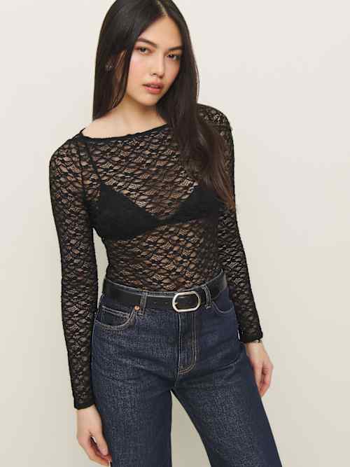 Adriano Lace Knit Top