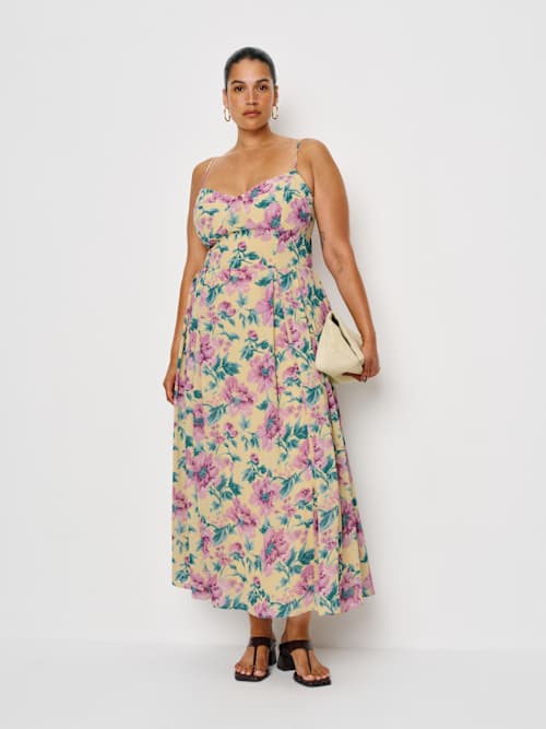 Reformation Jaelyn Dress Es | Yellow | 14