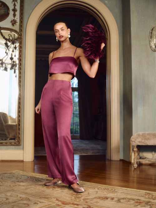 Cleo Satin Two Piece