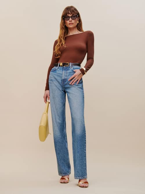 Cary High Rise Slouchy Straight Leg Jeans