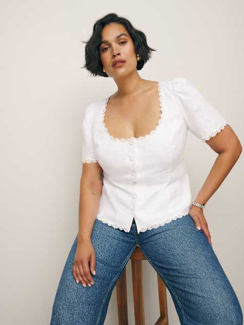 thenewsociety Anabella Blouse - 4Y 新品未使用 Anabella Linen Top Es