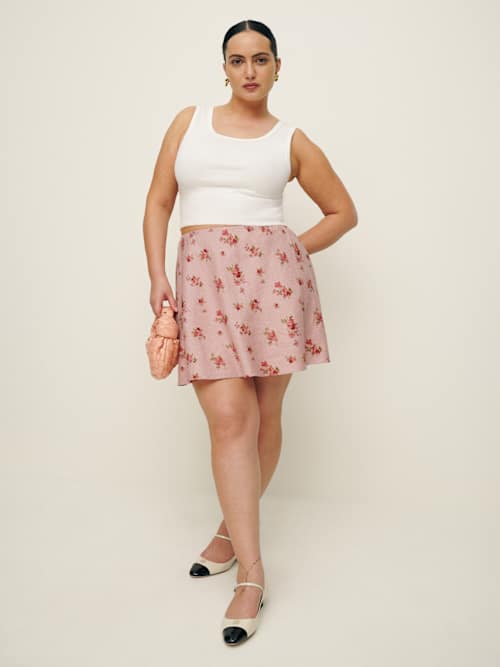 Brandy Linen Skirt Es