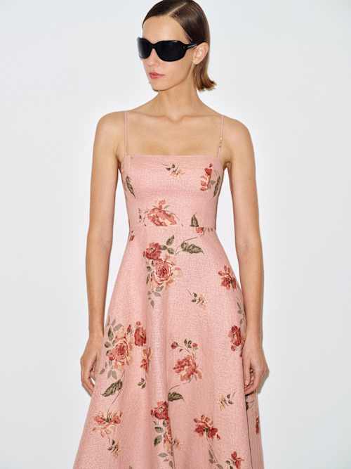 Reformation Monette Linen Dress | Pink | 6