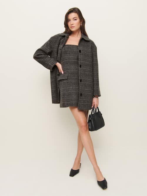 Kero　IRENE Shadow Plaid Jacket Shop Silent Sherpa Jacket In Army Green At Backdoor