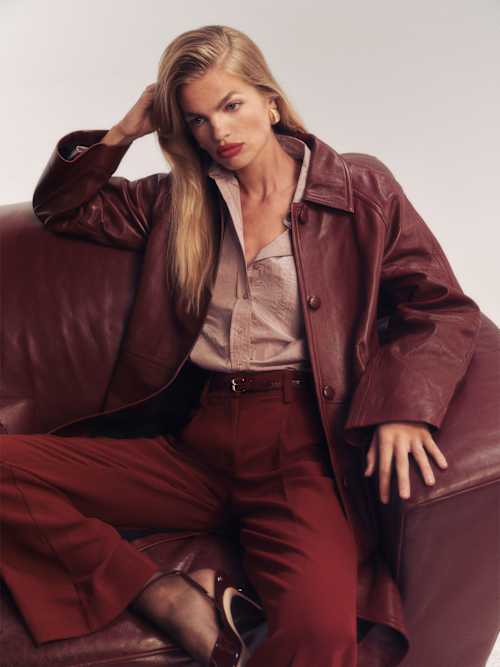 Reformation リフォーメーション ベーダ ベック レザー トレンチ Veda Beck Leather Trench