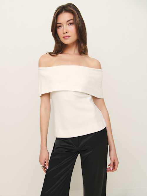 トップス andmary Bebe knit tops ivory Andmary bebe knit tops ivory