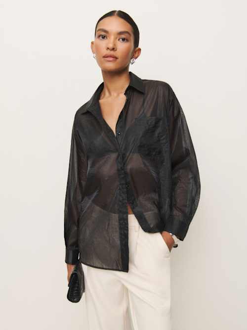 人気提案 Eli Oversized Shirt Sheer トップス