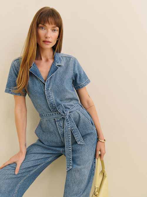 Reformation/Graham Lived-in デニム ジャンプスーツ Graham Lived-in Denim Jumpsuit