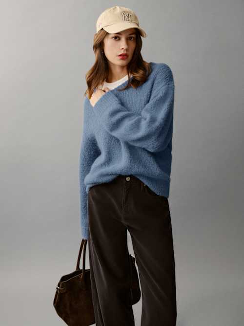 Cici Oversized Crew Sweater