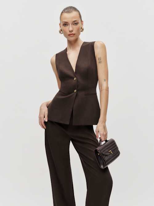 Reformation リフォーメーション ニキ ベルト リネン ツーピース Saylor Two Piece