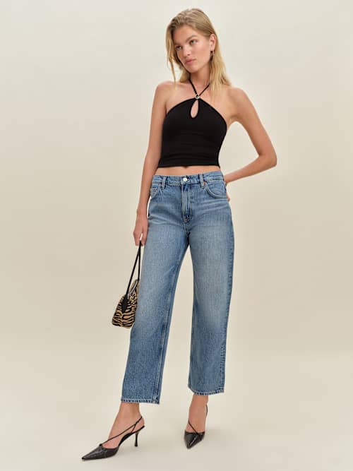 Primary image for Arleth Mid Rise Straight Leg Cropped Jeans