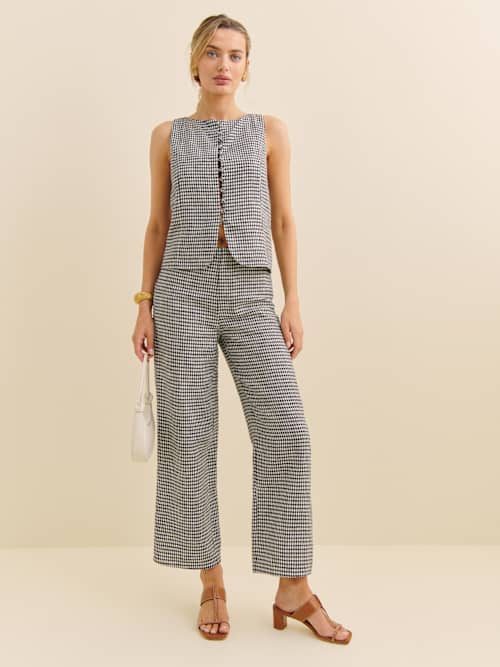 Joni Linen Cropped Pant