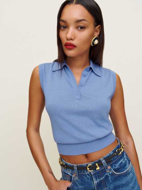 Carrie Linen Cotton Polo