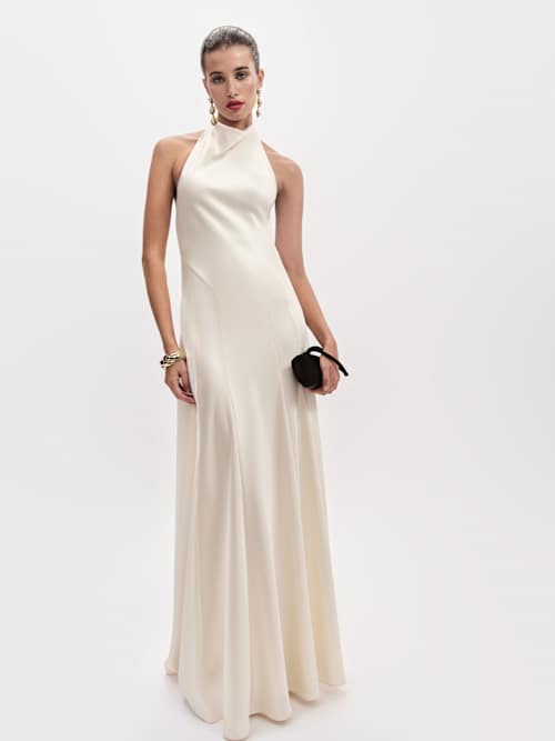 sequin dress adrianna papell Sequin V-Neck Slit Bridal Gown by Adrianna Papell 31216