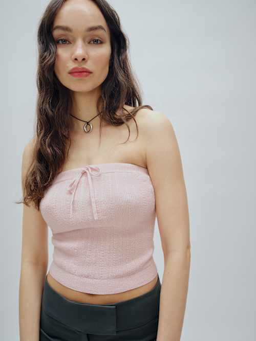 Zazie Cotton Strapless Sweater