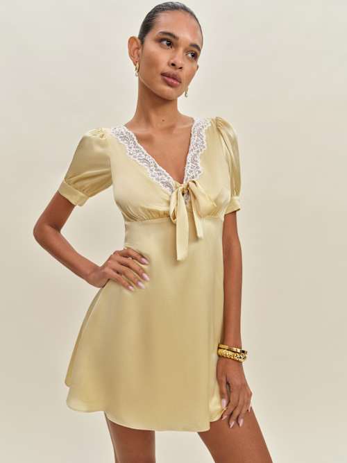 Reformation リフォーメーション アヴィン シルク ドレス Avin Silk Dress