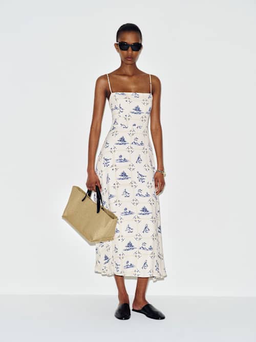 reformation monette linen dress Reformation Monette Dress