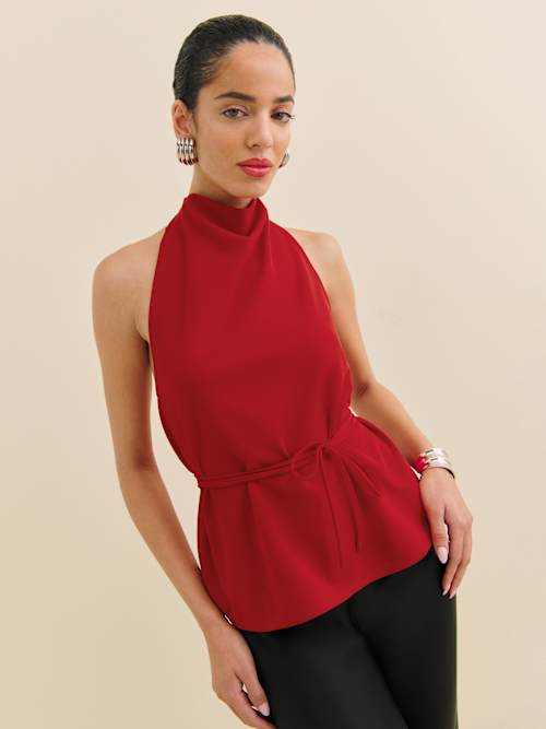トップス theredthread knit fit tops single peta THEREDTHREAD / ザレッドスレッド】S knit fit tops single petal