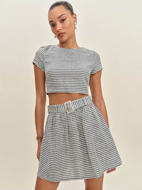 Niki Belted Linen Two Piece