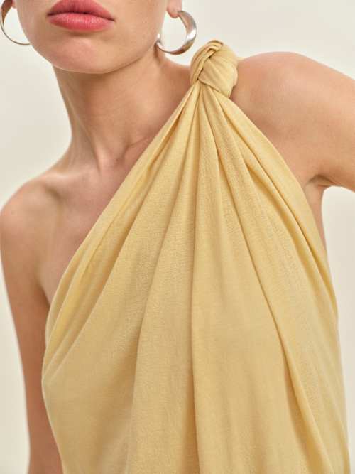 Reformation リフォーメーション ハーヴェイ ニット トップ Reformation Harvey Knit Top in Natural | Lyst