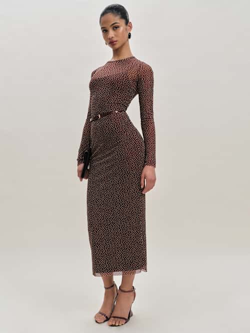 Rene Mesh Knit Dress