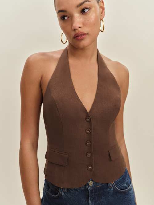 Aida Linen Vest