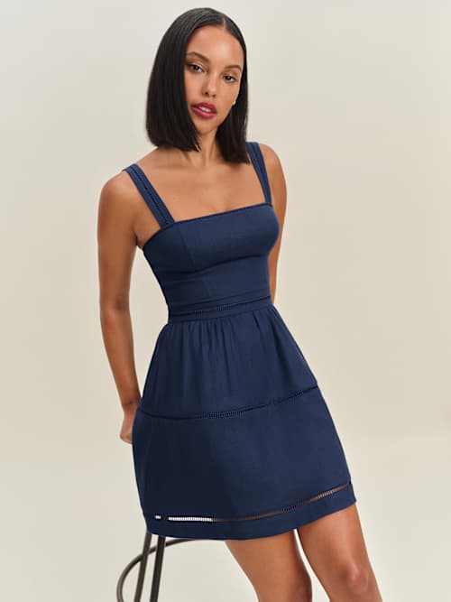 Reformation リフォーメーション エベレット ミニ リネン ドレス Everett Mini Linen Dress