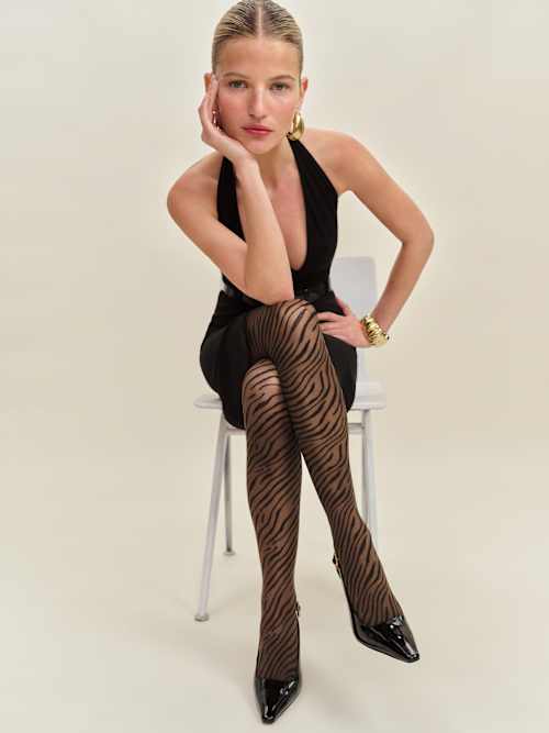 【関税込み】Swedish Stockings ブラック Elda カプリ レギンス Swedish Stockings | Anna Control Top Tights | Women's Black