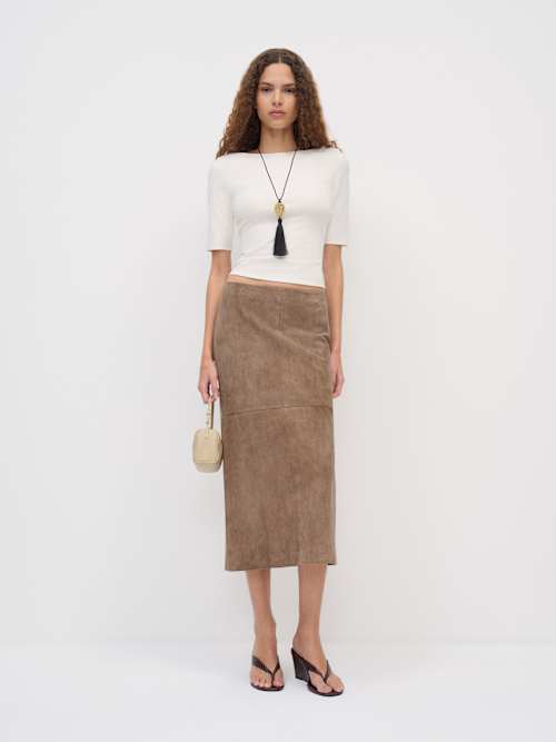 Veda Cole Low Waist Leather Maxi Skirt thumbnail 6