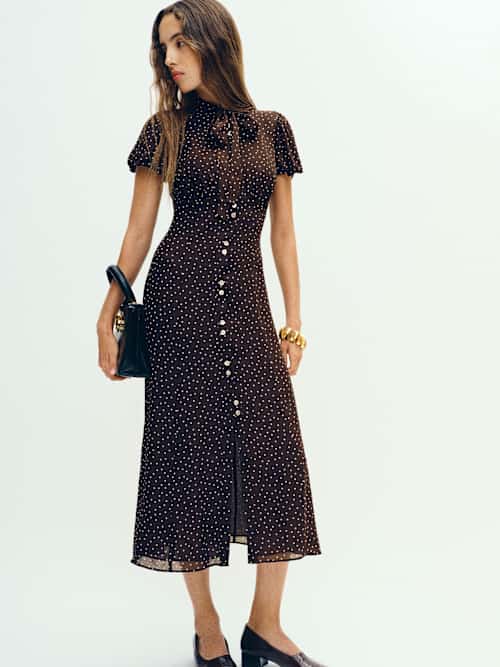 reformation colette linen dress Rodeo  Reformation