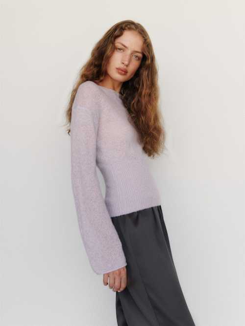 Soren Sheer Alpaca Sweater Top, photo 5 of 8