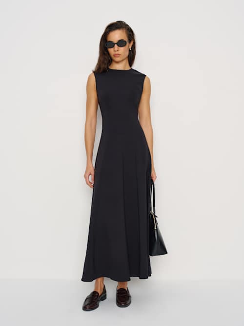 reformation black knit dress Reformation Isa Knit Dress | Black