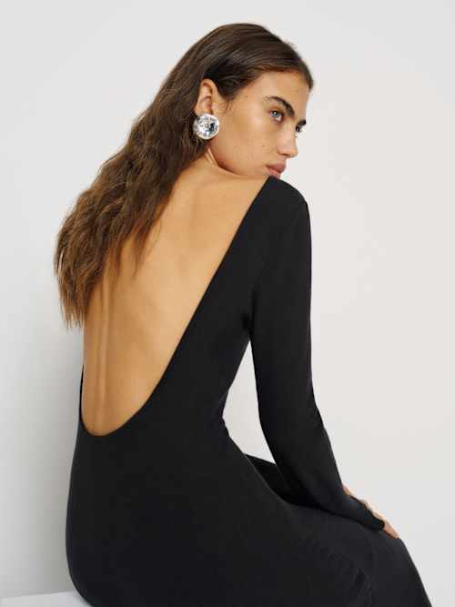 Reformation Florence Knit Dress | Black | XS