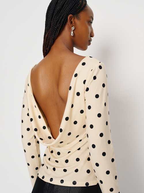 Reformation Arden Knit Top | Ivory | XL