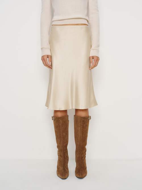 Layla Silk Knee Length Skirt thumbnail 2