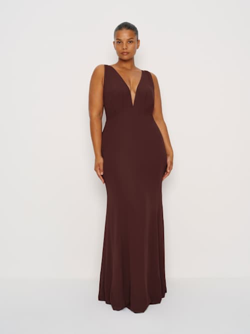 Reformation Hugo Dress Es | Brown | 22