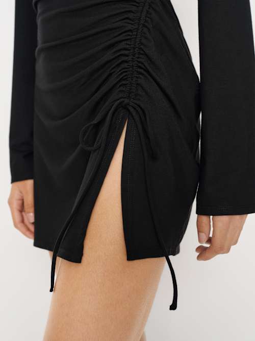 Reformation Isabella Knit Dress | Black | Large