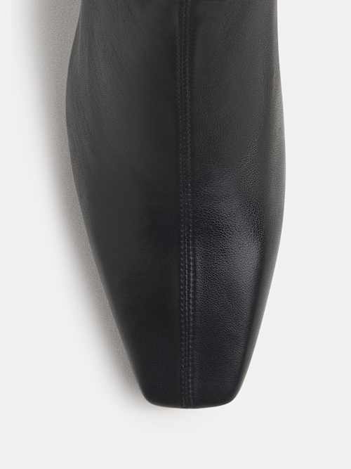 black.long sleeve mini dress Athena | Black Long-Sleeve With Pleated Hem dresses:formal dresses Size:18½   34/35 sheer lace waist New without Tags -
