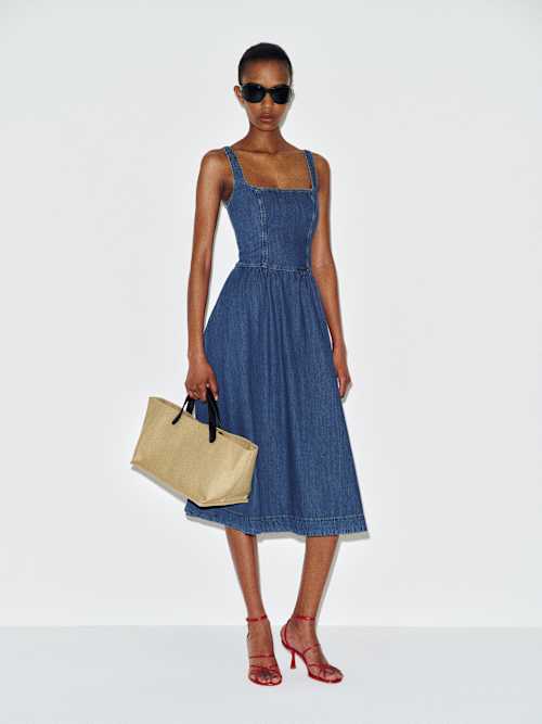 sachin and babi light blue dress Janu Denim Midi Dress