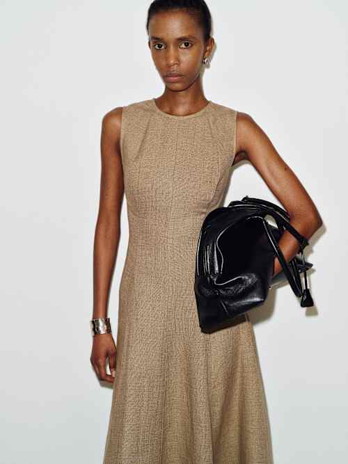 reformation brown linen dress Reformation Percy Linen Dress in Brown