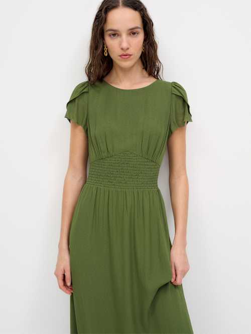Reformation Drusilla Dress | Green | 0