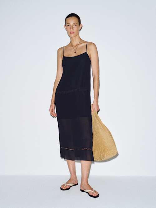 Reformation Delfina Dress | Black | Large