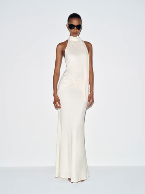 Reformation Serena Knit Dress | Ivory | Medium