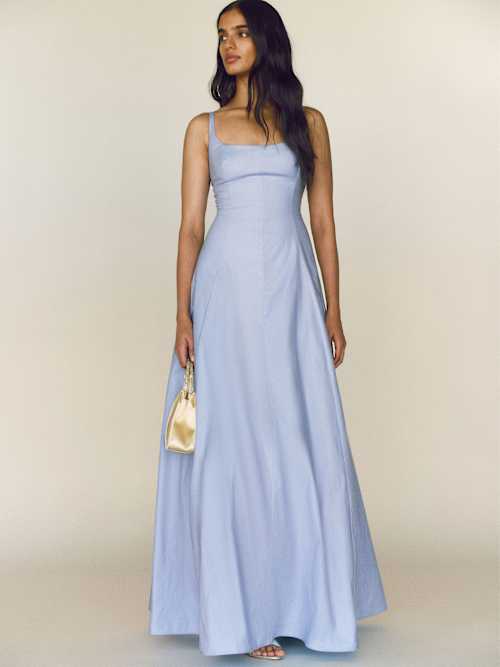 Reformation Petites Royann Dress | Blue | 12P