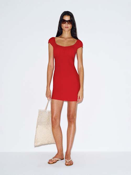 Reformation Lucy-Belle Dress | Red