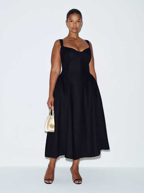 新品　Luxe birdie デビュタントドレス Mブラック Birdie Linen Dress Es